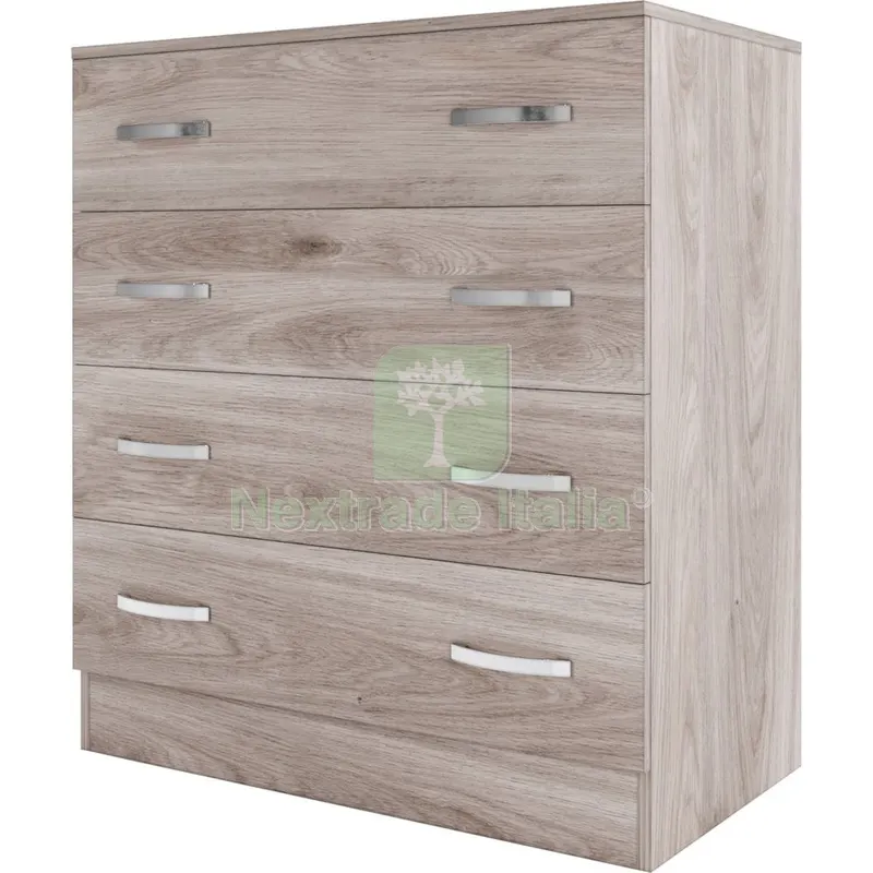 Kit Cassettiera 4 Cassetti 90X80X45 CM Rovere Grigio K357 — Arredo — rif. FERX.500635