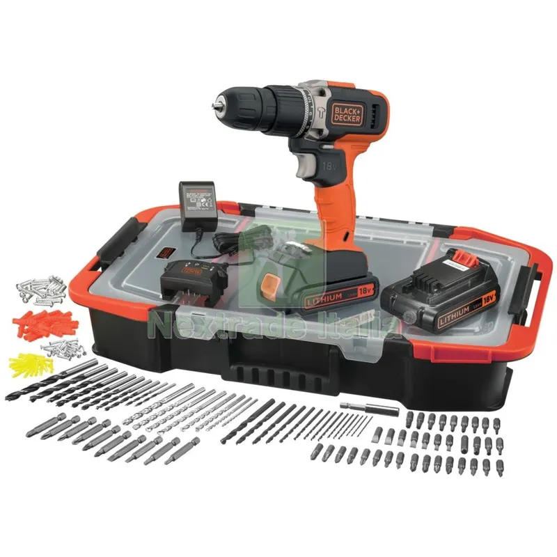Trapano B+D 18V 1,5AH con 2 Batterie BCD003BAST — Trapani e avvitatori — rif. FERX.500641 Trapano B+D 18V 1,5AH con 2 Batterie BCD003BAST — Trapani e avvitatori — rif. FERX.500641