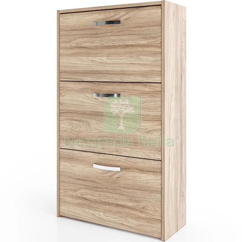 Kit Scarpiera 3 Ante Doppia Profondita' 60X102X25CM Rovere Barly K021 — Arredo — rif. FERX.500651