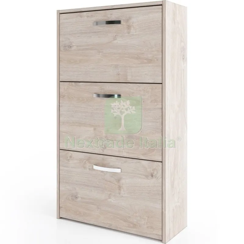 Kit Scarpiera 3 Ante Doppia Profondita' 60X102X25 CM Rovere Vintage K360 — Arredo — rif. FERX.500653