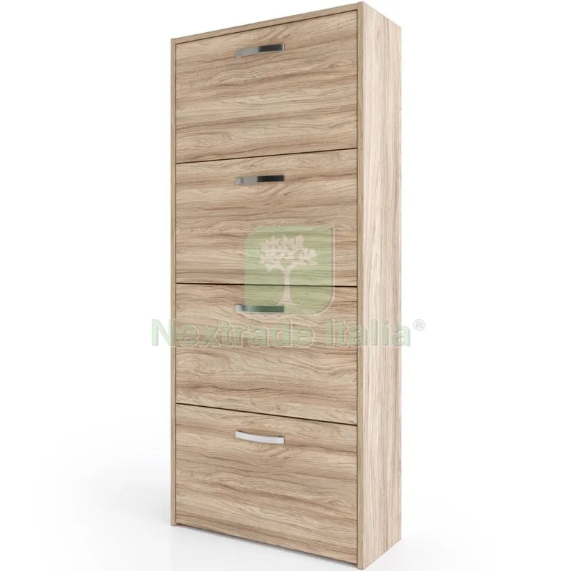 Kit Scarpiera 4 Ante Doppia Profondita' 60X135X25 CM Rovere Barly K021 — Arredo — rif. FERX.500654 Kit Scarpiera 4 Ante Doppia Profondita' 60X135X25 CM Rovere Barly K021 — Arredo — rif. FERX.500654