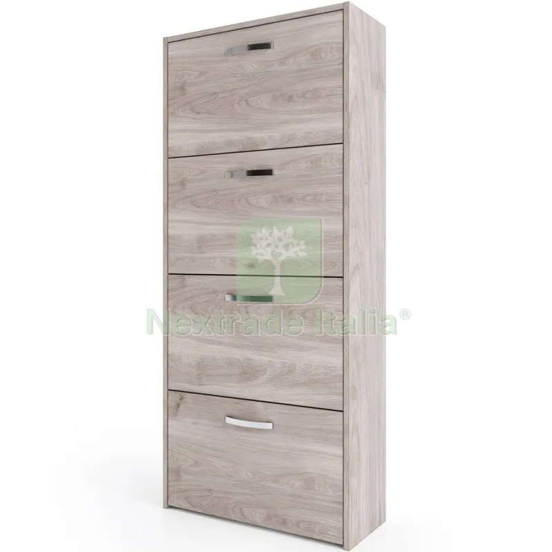 Kit Scarpiera 4 Ante Doppia Profondita' 60X135X25 CM Rovere Grigio K357 — Arredo — rif. FERX.500655 Kit Scarpiera 4 Ante Doppia Profondita' 60X135X25 CM Rovere Grigio K357 — Arredo — rif. FERX.500655