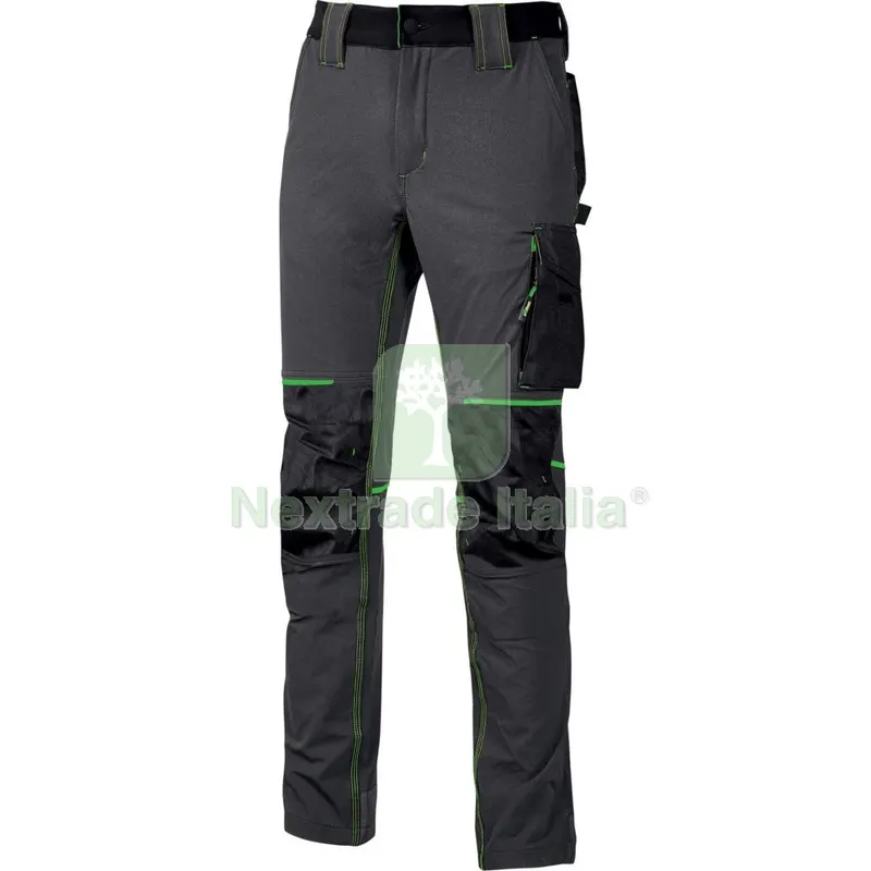 U-POWER PANTALONE ATOM SLIM FIT GRIGIO-VERDE TG.XXL — Protezioni corpo — rif. FERX.500701