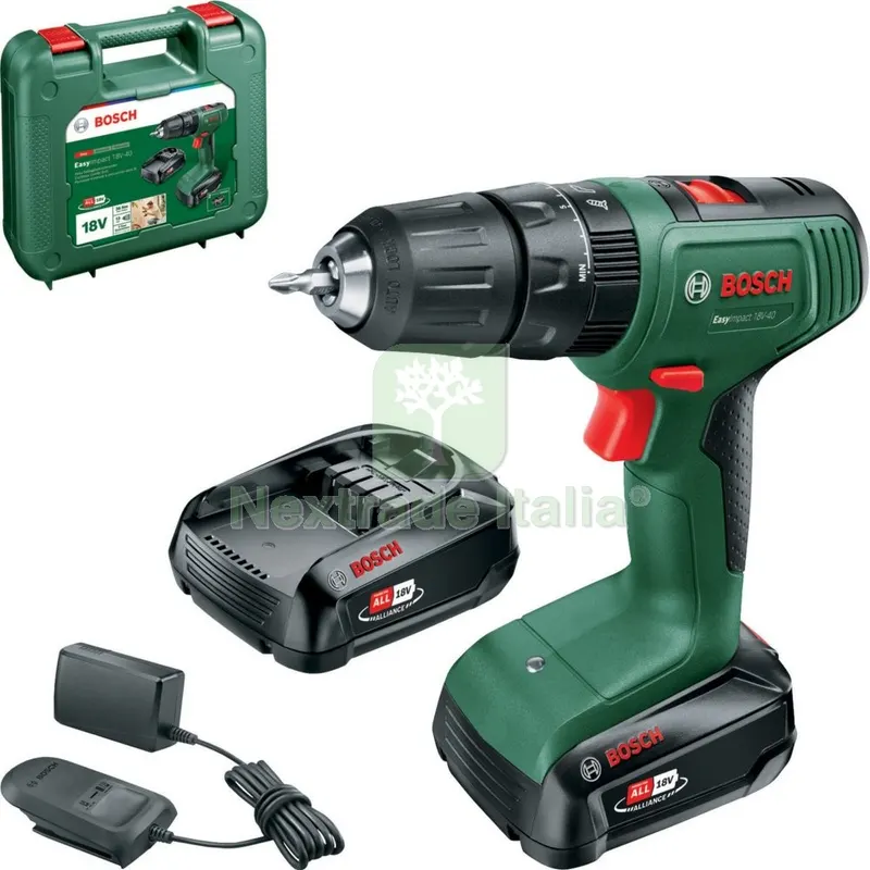 BOSCH-V 18VP TRAPANO +2 BATTERIE 2AH EASY IMPACT — Trapani e avvitatori — rif. FERX.500764