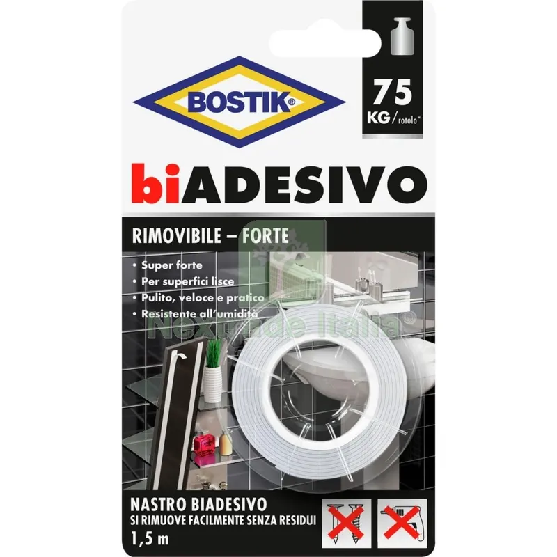 6PZ BOSTIK NASTRO BIADESIVO RIMOVIBILE M.1,5X19MM — Adesivi e sigillanti — rif. FERX.500767 6PZ BOSTIK NASTRO BIADESIVO RIMOVIBILE M.1,5X19MM — Adesivi e sigillanti — rif. FERX.500767