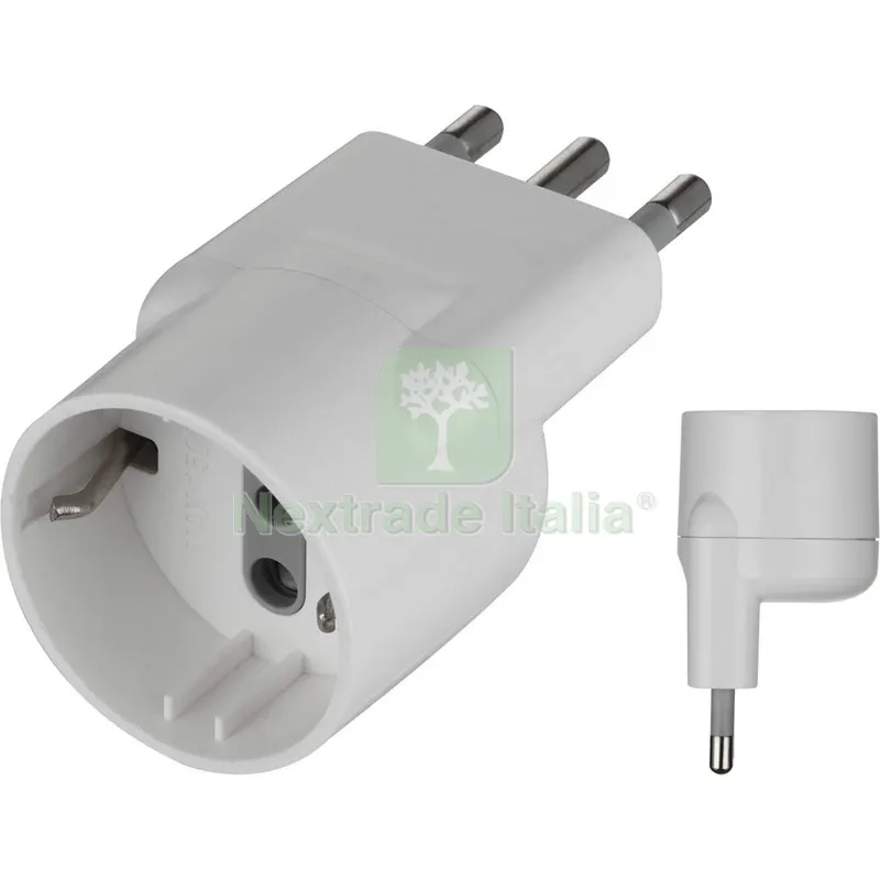 25PZ Adattatore Schuko Disassato Salvaspazio 16A Bianco FIG.16 — Interruttori e prese — rif. FERX.500883 25PZ Adattatore Schuko Disassato Salvaspazio 16A Bianco FIG.16 — Interruttori e prese — rif. FERX.500883