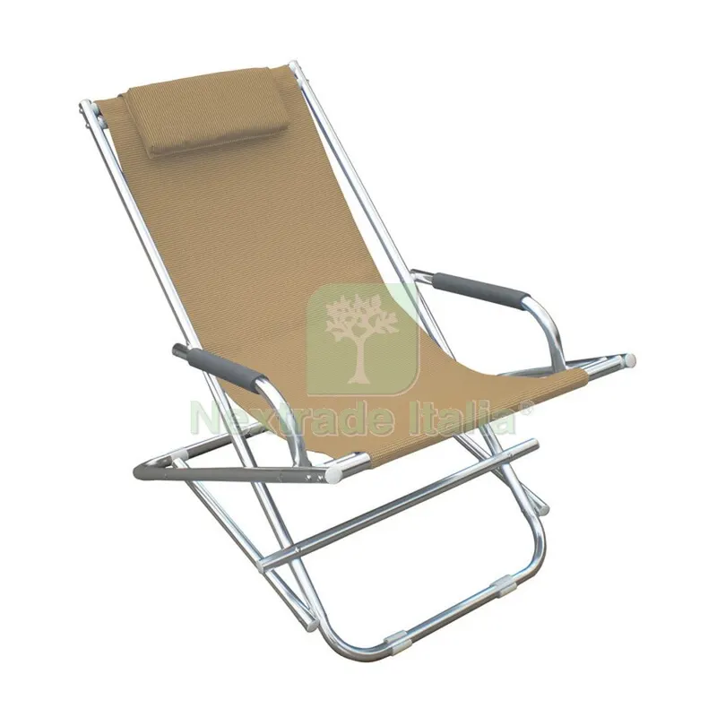 2PZ Playa Sedia Sdraio in Alluminio Tortora — Tempo libero outdoor — rif. FERX.500906 2PZ Playa Sedia Sdraio in Alluminio Tortora — Tempo libero outdoor — rif. FERX.500906
