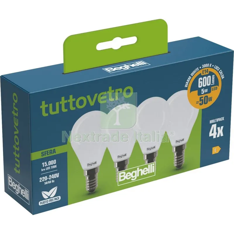 10CF BEGHELLI LED 58056 SFERA E14 W5 CA3000K SET 4 — Illuminazione — rif. FERX.500921