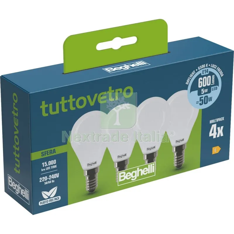 10CF Beghelli LED 58058 Sfera E14 W5 FR6500K Set 4 — Illuminazione — rif. FERX.500922