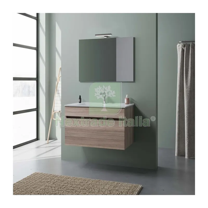 Mobile Bagno Bogota CM. 80 Sospeso Rovere Fumo — Accessori bagno — rif. FERX.500947 Mobile Bagno Bogota CM. 80 Sospeso Rovere Fumo — Accessori bagno — rif. FERX.500947
