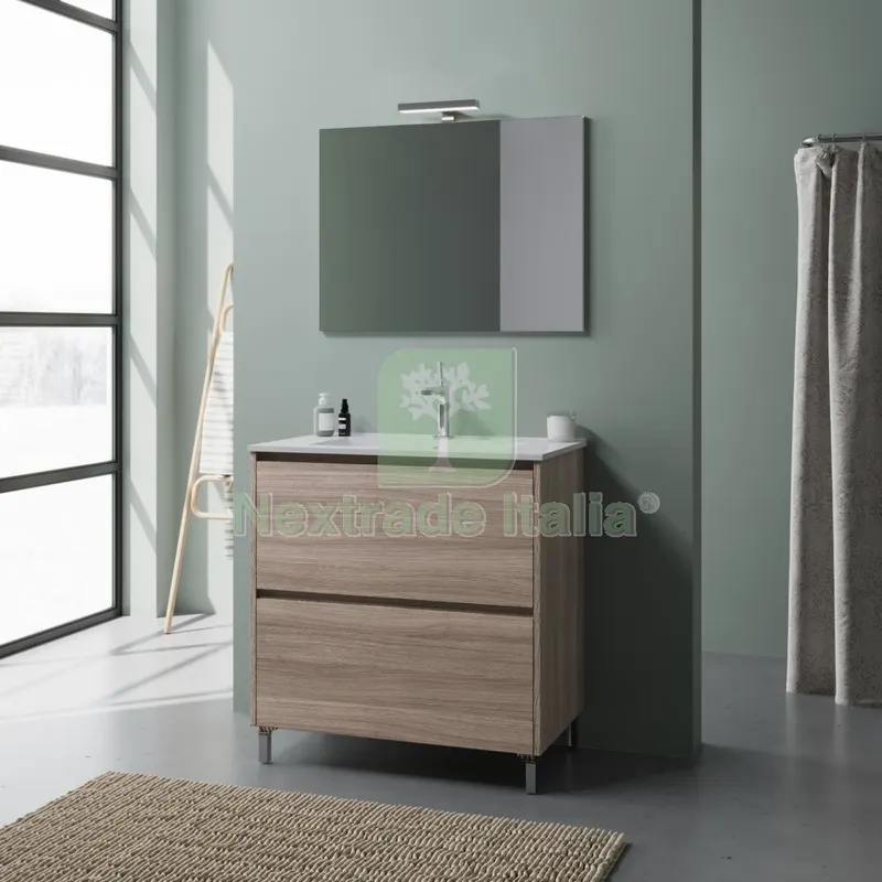 Mobile Bagno Lisbona CM. 80 Rovere Fumo — Accessori bagno — rif. FERX.500951 Mobile Bagno Lisbona CM. 80 Rovere Fumo — Accessori bagno — rif. FERX.500951