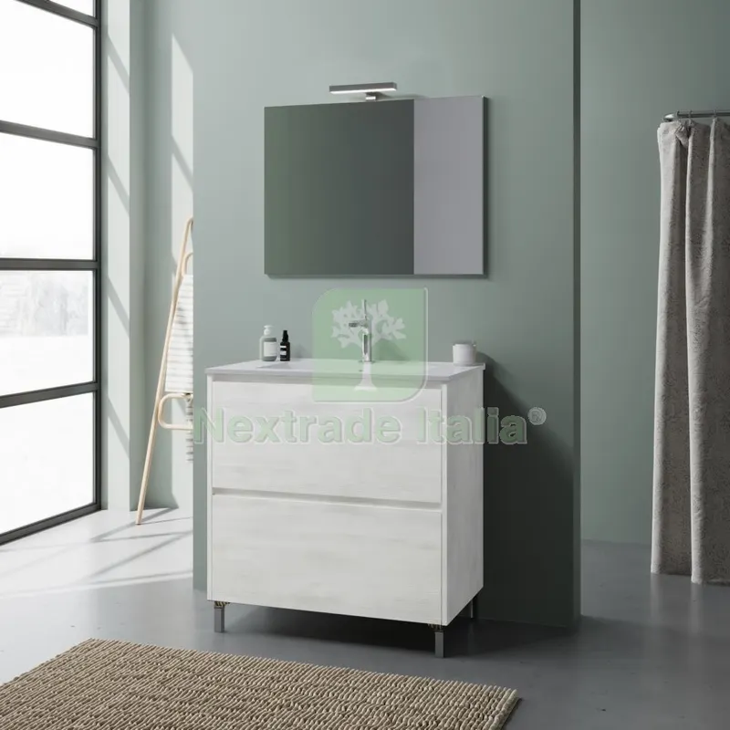 Mobile Bagno Lisbona CM. 80 Rovere Bianco — Accessori bagno — rif. FERX.500952 Mobile Bagno Lisbona CM. 80 Rovere Bianco — Accessori bagno — rif. FERX.500952