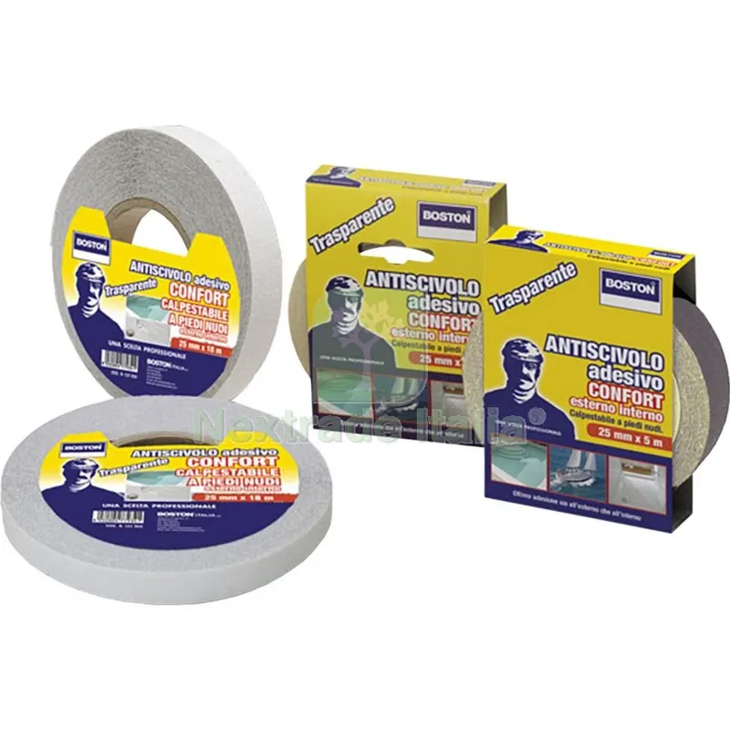 Boston Nastro Antisdrucciolo Confort MM.25X5M — Profili antiscivolo e gomma — rif. FERX.500978 Boston Nastro Antisdrucciolo Confort MM.25X5M — Profili antiscivolo e gomma — rif. FERX.500978