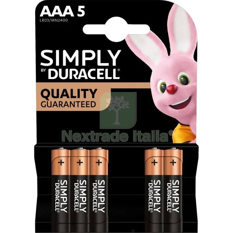 10BLISTER DURACELL SIMPLY ALCALINA M/STILO BL.5 PZ — Batterie e caricabatterie — rif. FERX.500999 10BLISTER DURACELL SIMPLY ALCALINA M/STILO BL.5 PZ — Batterie e caricabatterie — rif. FERX.500999