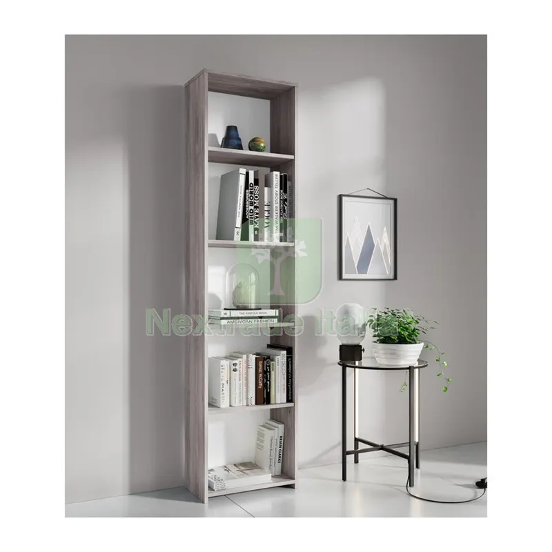 Kit Libreria 4 Ripiani Rovere GRI. CM.L45XH183XD25 — Arredo — rif. FERX.501012