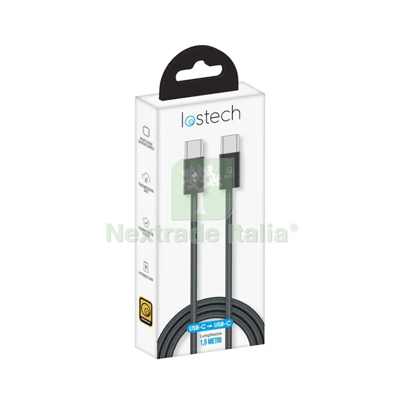 Cavo USB C / USB C 1,5M Nero 60W — Cavi e fili — rif. FERX.501257