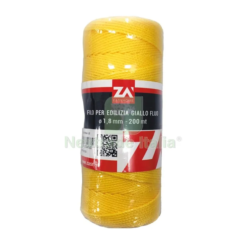 FILO PER EDILIZIA 1,8 MM CF 200 M GIALLO — Tubi e raccordi — rif. FERX.501291