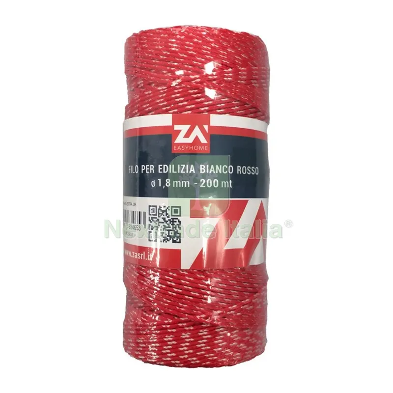 Filo per Edilizia 1,8 MM CF 200 M Rosso/Bianco — Tubi e raccordi — rif. FERX.501292 Filo per Edilizia 1,8 MM CF 200 M Rosso/Bianco — Tubi e raccordi — rif. FERX.501292
