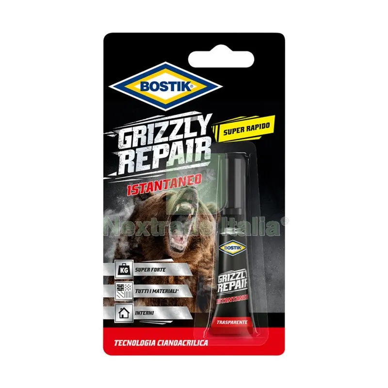 12PZ BOSTIK GRIZZLY REPAIR ISTANTANEO 3 G — Adesivi e sigillanti — rif. FERX.501357 12PZ BOSTIK GRIZZLY REPAIR ISTANTANEO 3 G — Adesivi e sigillanti — rif. FERX.501357