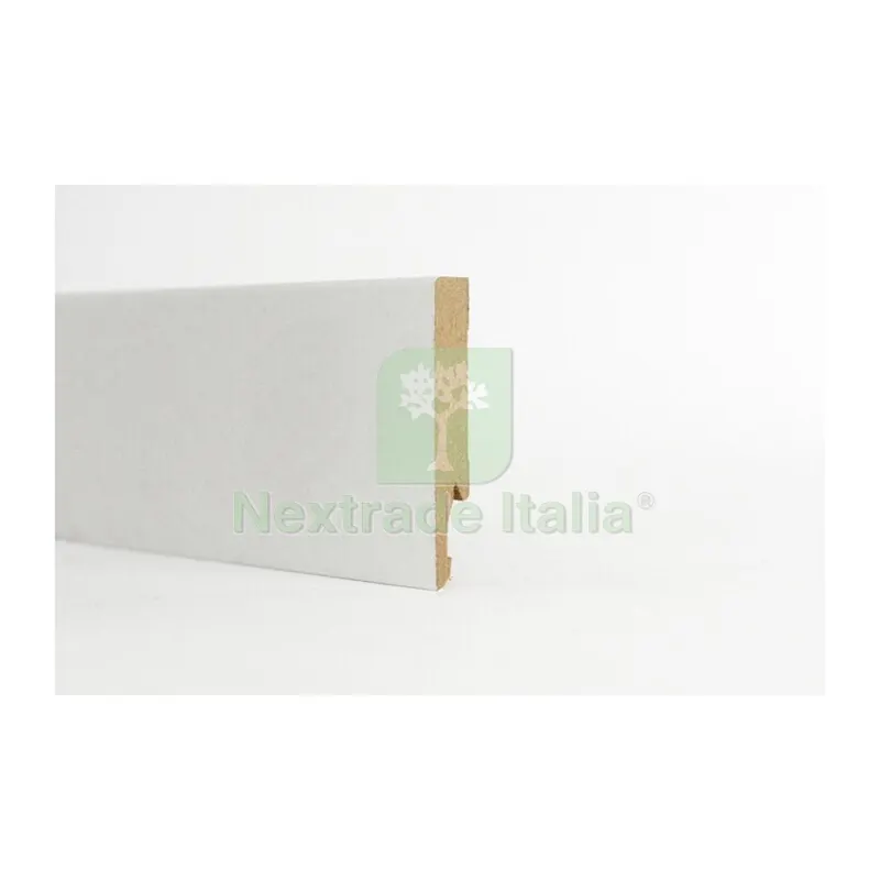 5PZ BATTISCOPA IN MDF BIANCO MM.14X100X2400 — Profili e angolari decorativi — rif. FERX.501373 5PZ BATTISCOPA IN MDF BIANCO MM.14X100X2400 — Profili e angolari decorativi — rif. FERX.501373