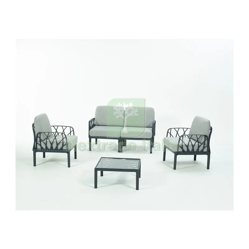 SALOTTO 4PZ CON CUSCINI GARDA ANTRACITE — Rubinetti e valvole — rif. FERX.501442 SALOTTO 4PZ CON CUSCINI GARDA ANTRACITE — Rubinetti e valvole — rif. FERX.501442