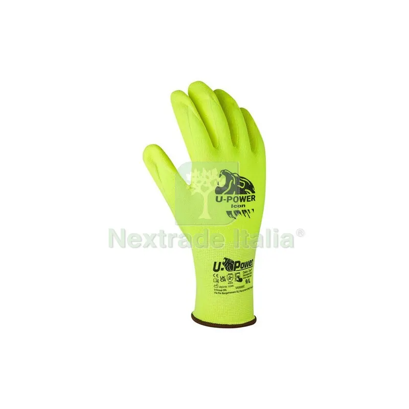 12PAIA U-POWER GUANTI ICON GIALLO FLUO TAGLIA 8 — Abbigliamento alta visibilita — rif. FERX.501507 12PAIA U-POWER GUANTI ICON GIALLO FLUO TAGLIA 8 — Abbigliamento alta visibilita — rif. FERX.501507