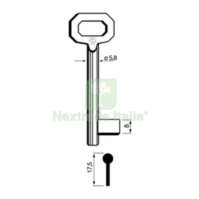 5PZ Chiavi Silca Patent 5012 Passepartout Lunga Bronz — Serrature e cilindri — rif. FERX.501589