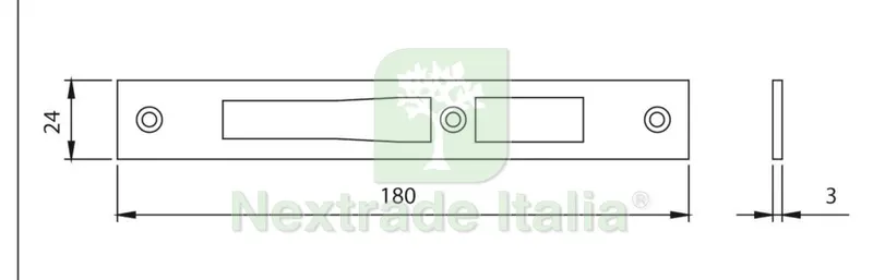 5PZ Iseo ART. 038.030 Contropiastra Serratura 783.1 — Serrature e cilindri — rif. FERX.50213