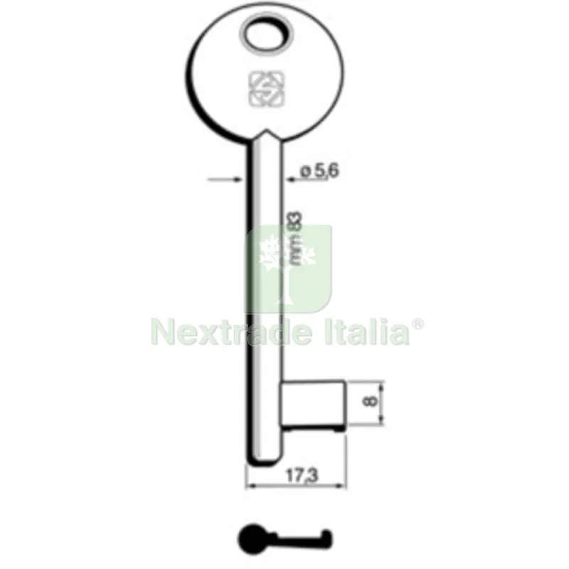 5PZ Chiavi Silca Patent Bonaiti Pari 6P3D BZ — Serrature e cilindri — rif. FERX.502166