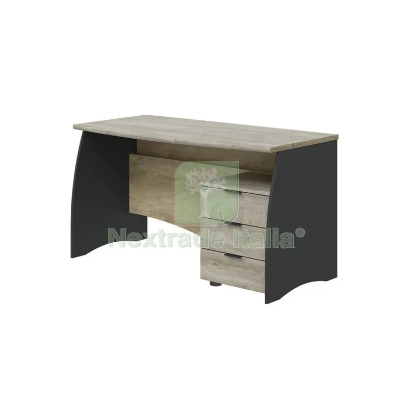 Kit Scrivania con 3 Cassetti 136X67X74 Rovere Antr. — Arredo — rif. FERX.502307 Kit Scrivania con 3 Cassetti 136X67X74 Rovere Antr. — Arredo — rif. FERX.502307