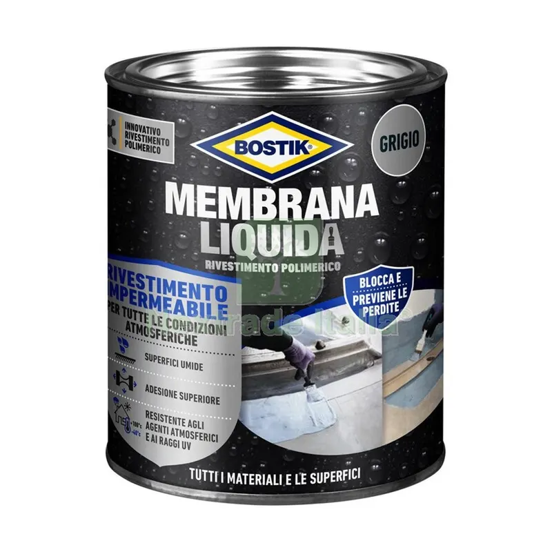 BOSTIK MEMBRANA LIQUIDA RIVESTIMENTO POLIM. 1 KG GRIGIO — Adesivi e sigillanti — rif. FERX.502347 BOSTIK MEMBRANA LIQUIDA RIVESTIMENTO POLIM. 1 KG GRIGIO — Adesivi e sigillanti — rif. FERX.502347