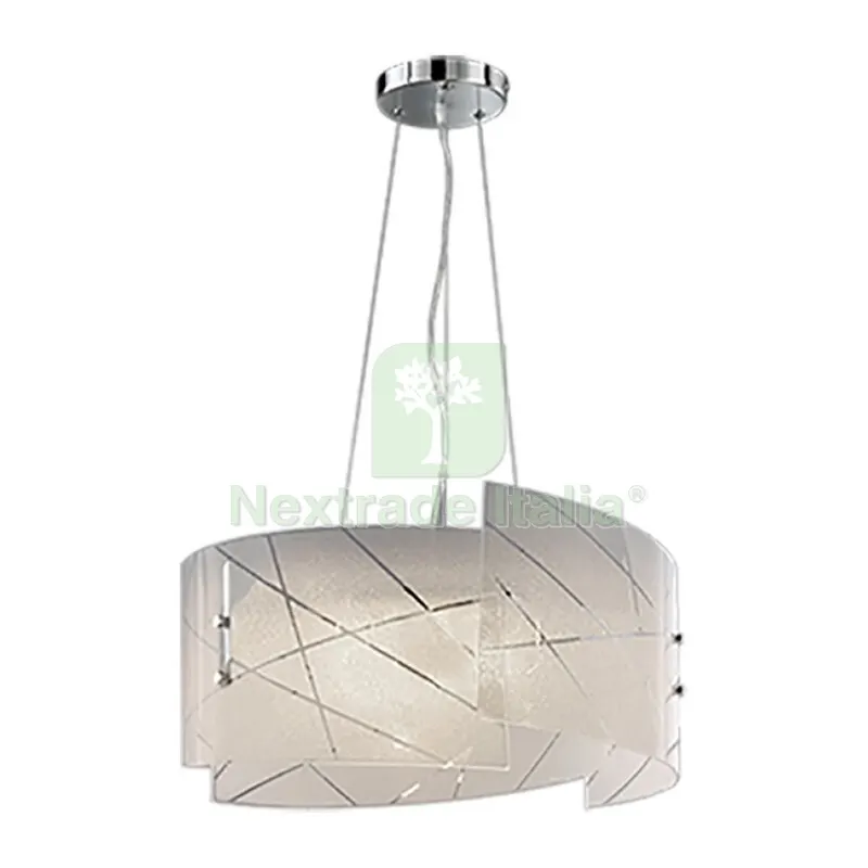 Lampada Sospensione Sandrina Gran. Righe TRASP.D.50 — Illuminazione — rif. FERX.502375 Lampada Sospensione Sandrina Gran. Righe TRASP.D.50 — Illuminazione — rif. FERX.502375