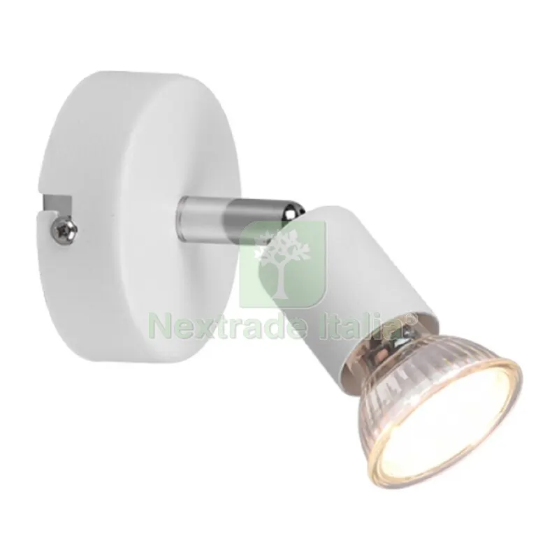 Faretto da Parete Paris 1 Luce GU10 Bianco — Illuminazione — rif. FERX.502405 Faretto da Parete Paris 1 Luce GU10 Bianco — Illuminazione — rif. FERX.502405