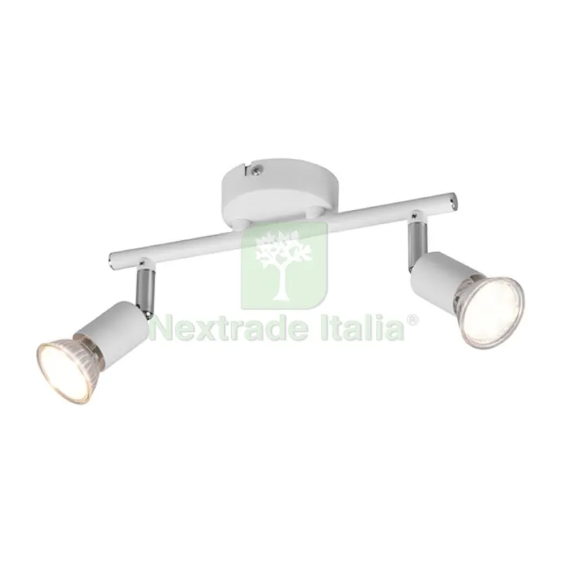 Barra 2 Faretti Paris GU10 Bianco — Illuminazione — rif. FERX.502406 Barra 2 Faretti Paris GU10 Bianco — Illuminazione — rif. FERX.502406