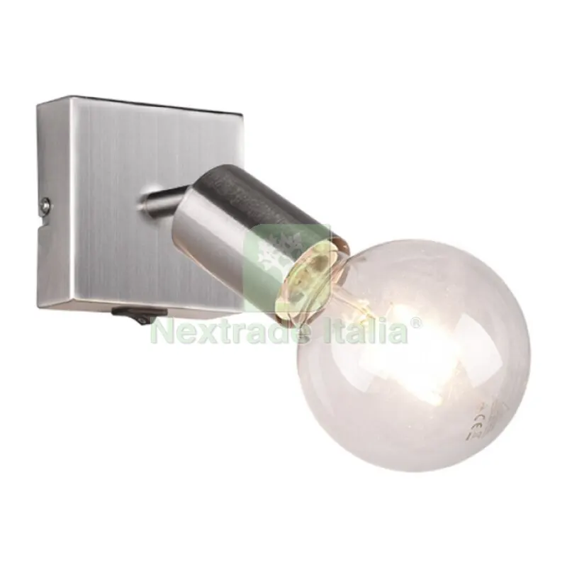 Faretto da Parete Vannes con Interruttore Acciaio SAT. — Interruttori e prese — rif. FERX.502425 Faretto da Parete Vannes con Interruttore Acciaio SAT. — Interruttori e prese — rif. FERX.502425