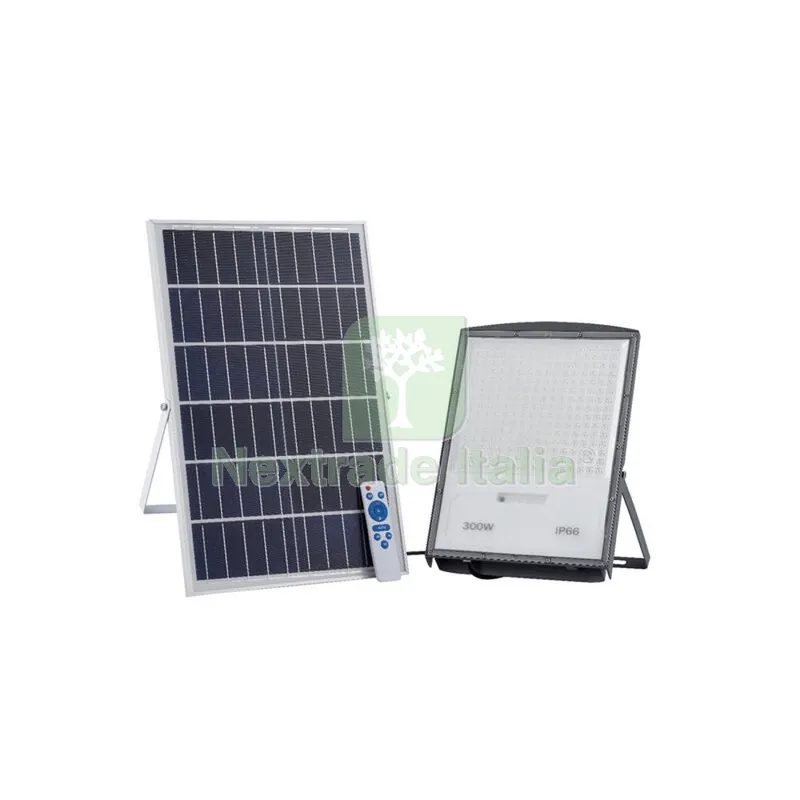 Proiettore LED 300 W con Pannello Solare — Illuminazione — rif. FERX.502456