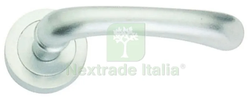 4PZ Mezza Maniglia in Ottone Finitura Cromo Satinato x Porte Blindate Sinistra — Maniglie e pomelli — rif. FERX.50259 4PZ Mezza Maniglia in Ottone Finitura Cromo Satinato x Porte Blindate Sinistra — Maniglie e pomelli — rif. FERX.50259