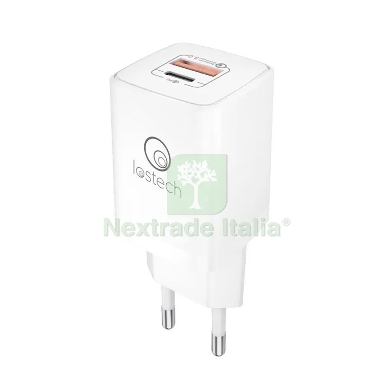 Caricatore con Presa USB-A e USB-C 20W Lostech LS-NC08 — Interruttori e prese — rif. FERX.502808