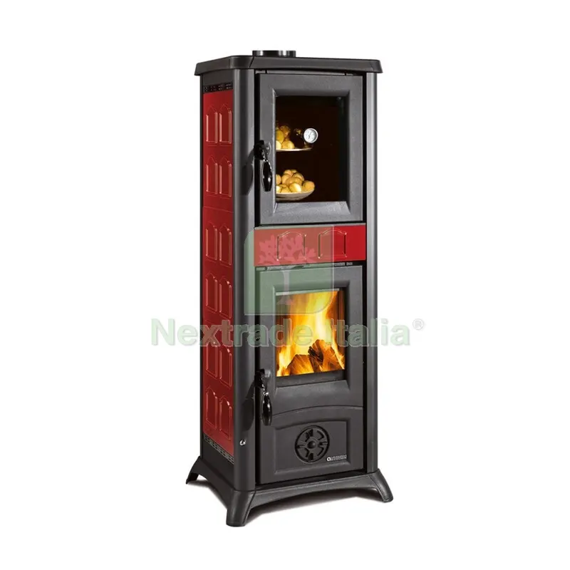 Stufa a Legna Gemma Forno 5.0 Ceramica Elegance Bordeaux — Stufe e camini — rif. FERX.502881