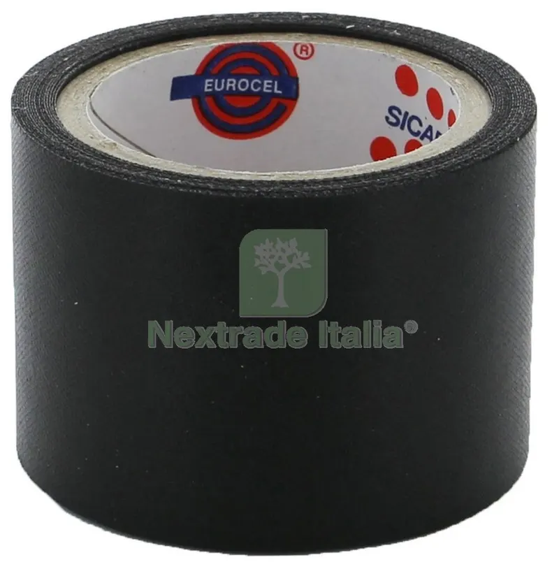 12PZ NASTRO TELATO ADESIVO MM.38XML.2,70 NERO — Adesivi e sigillanti — rif. FERX.5029