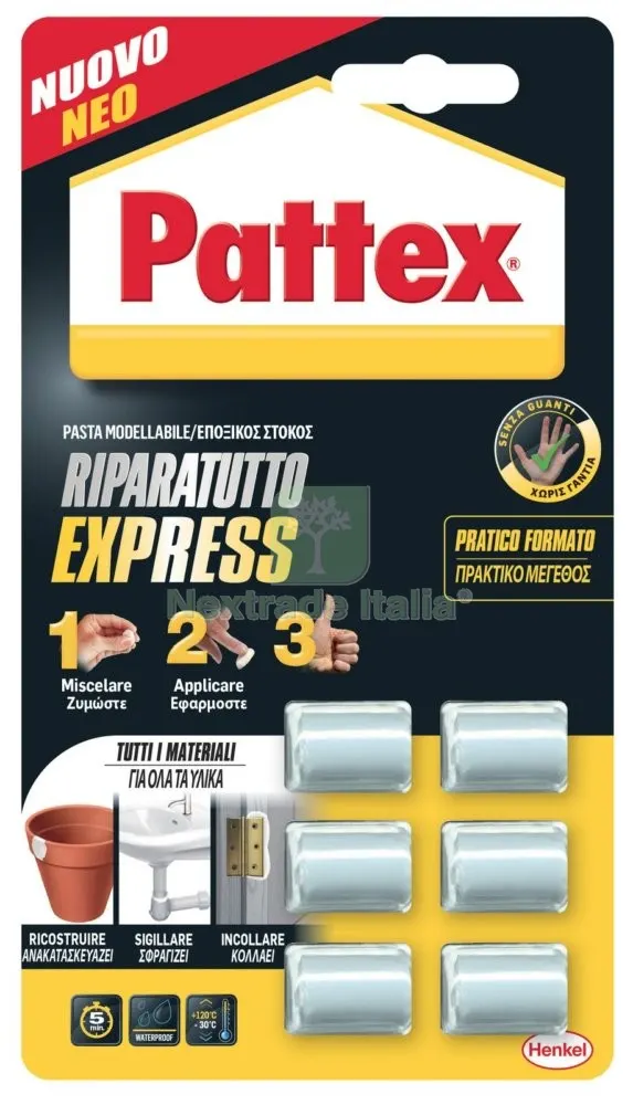 PATTEX ADESIVO RIPARA TUTTO EXPRESS MONODOSE — Adesivi e sigillanti — rif. FERX.50313 PATTEX ADESIVO RIPARA TUTTO EXPRESS MONODOSE — Adesivi e sigillanti — rif. FERX.50313