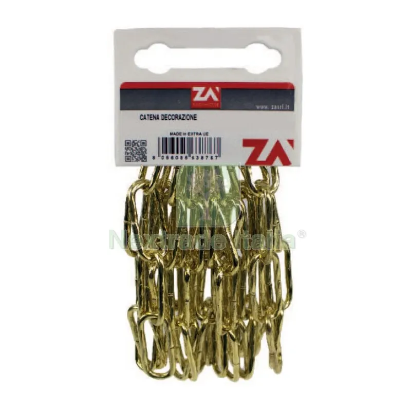 CATENA MAGLIA LUNGA RITORTA 4 MM 2,5 M BRONZATO — Ferramenta per legno e mobili — rif. FERX.503189