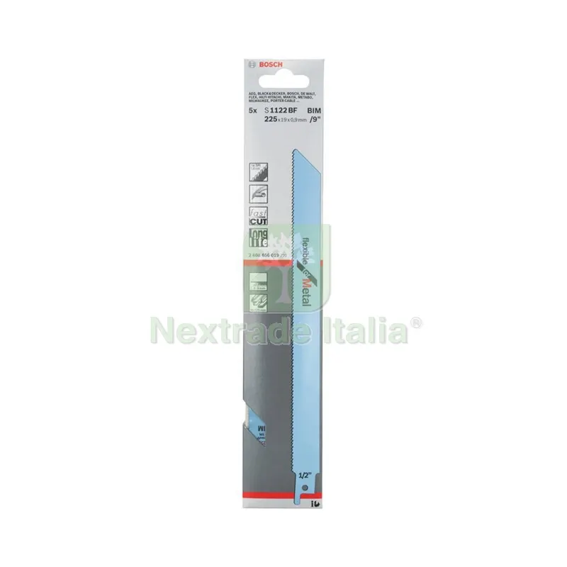 BOSCH-A 5 LAME S1122 BF PER LAMIERA PER SEGA — Smerigliatrici e seghe — rif. FERX.503351