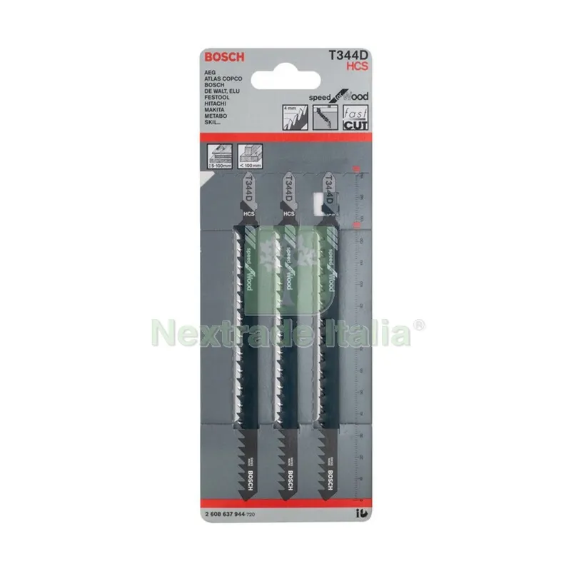 BOSCH-A 3 LAME T 344 D PER SEGHETTO ALTERNATIVO — Smerigliatrici e seghe — rif. FERX.503357