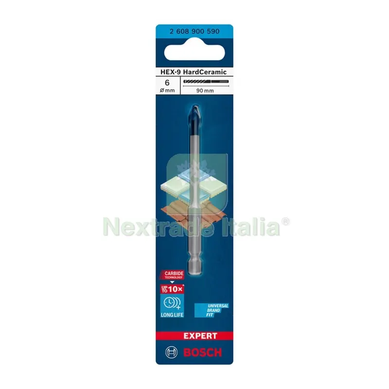 BOSCH-A PUNTA PER CERAMICA HEX-9 D 6X90 MM — Punte, frese e dischi — rif. FERX.503361 BOSCH-A PUNTA PER CERAMICA HEX-9 D 6X90 MM — Punte, frese e dischi — rif. FERX.503361