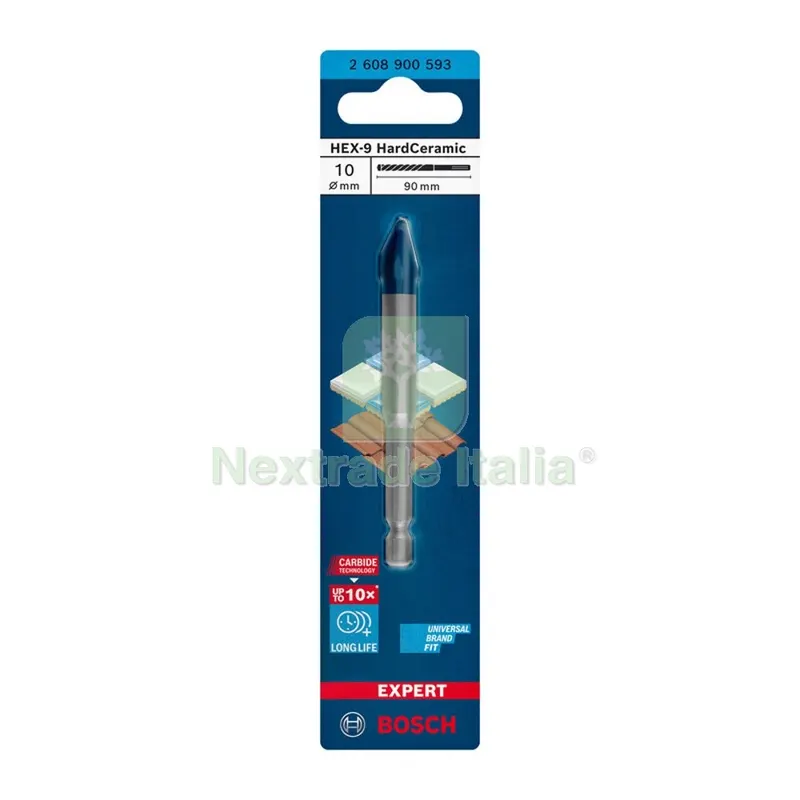BOSCH-A PUNTA PER CERAMICA HEX-9 D 10X90 MM — Punte, frese e dischi — rif. FERX.503363