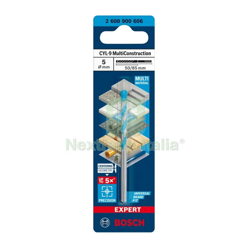 5PZ BOSCH-A PUNTA MULTICONSTRUCTION CYL-9 5X50/85 MM — Punte, frese e dischi — rif. FERX.503366 5PZ BOSCH-A PUNTA MULTICONSTRUCTION CYL-9 5X50/85 MM — Punte, frese e dischi — rif. FERX.503366