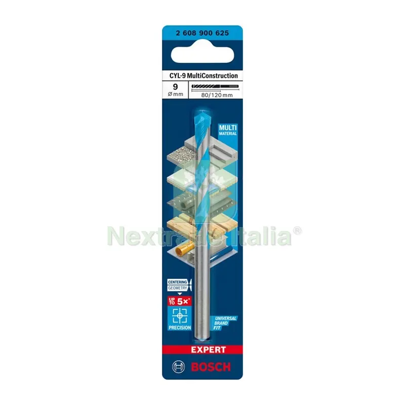 5PZ BOSCH-A PUNTA MULTICONSTRUCTION CYL-9 9X80/120 MM — Punte, frese e dischi — rif. FERX.503374 5PZ BOSCH-A PUNTA MULTICONSTRUCTION CYL-9 9X80/120 MM — Punte, frese e dischi — rif. FERX.503374