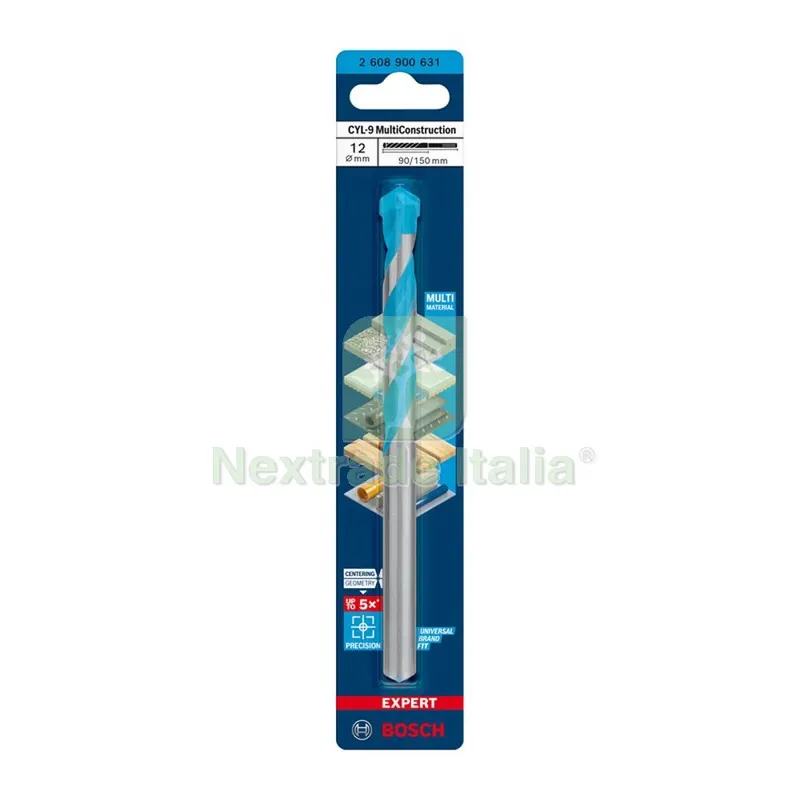 5PZ BOSCH-A PUNTA MULTICONSTRUCTION CYL-9 12X90/150 MM — Punte, frese e dischi — rif. FERX.503378