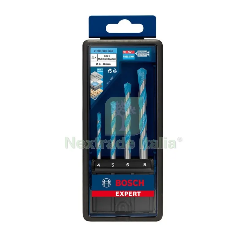 BOSCH-A SET 4 PUNTE MULTICONSTRUCTION CYL-9 — Punte, frese e dischi — rif. FERX.503382 BOSCH-A SET 4 PUNTE MULTICONSTRUCTION CYL-9 — Punte, frese e dischi — rif. FERX.503382